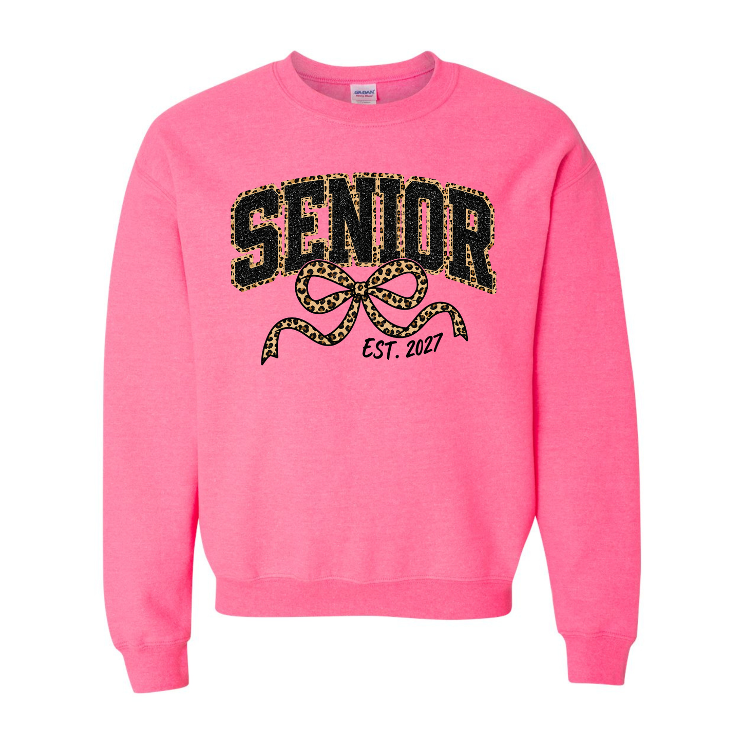 Seniors Leopard Bow Sweatshirt