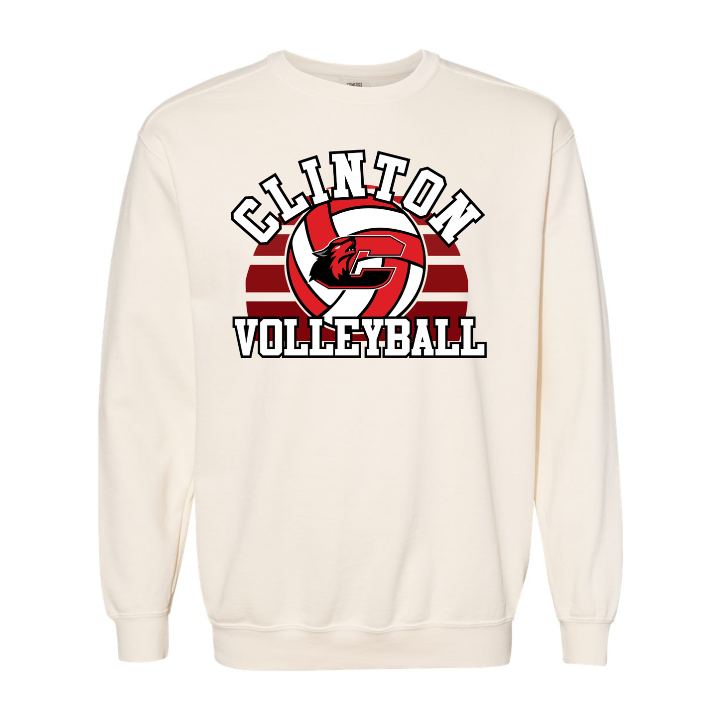 Comfort Colors Clinton Redwolves Volleyball Sweatshirt