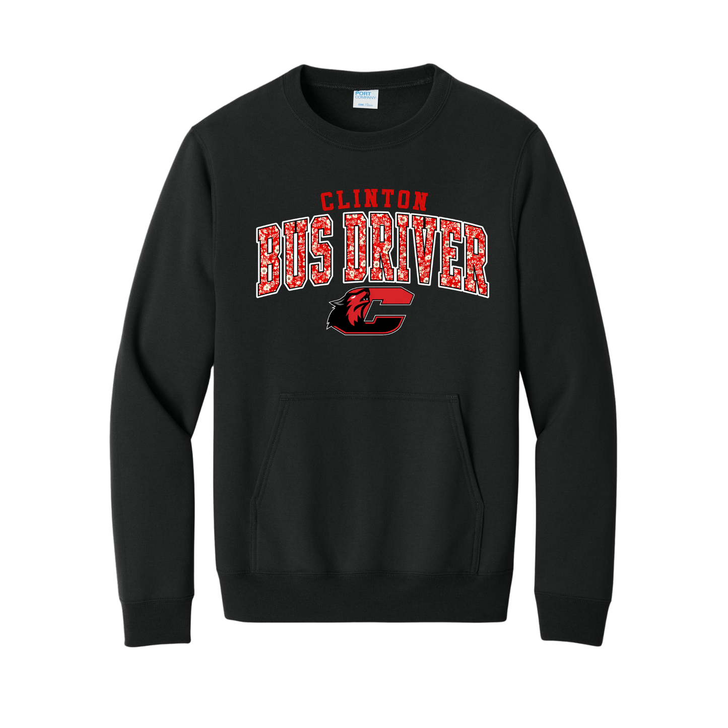 Clinton Bus Driver Pocket Crewneck Sweatshirt