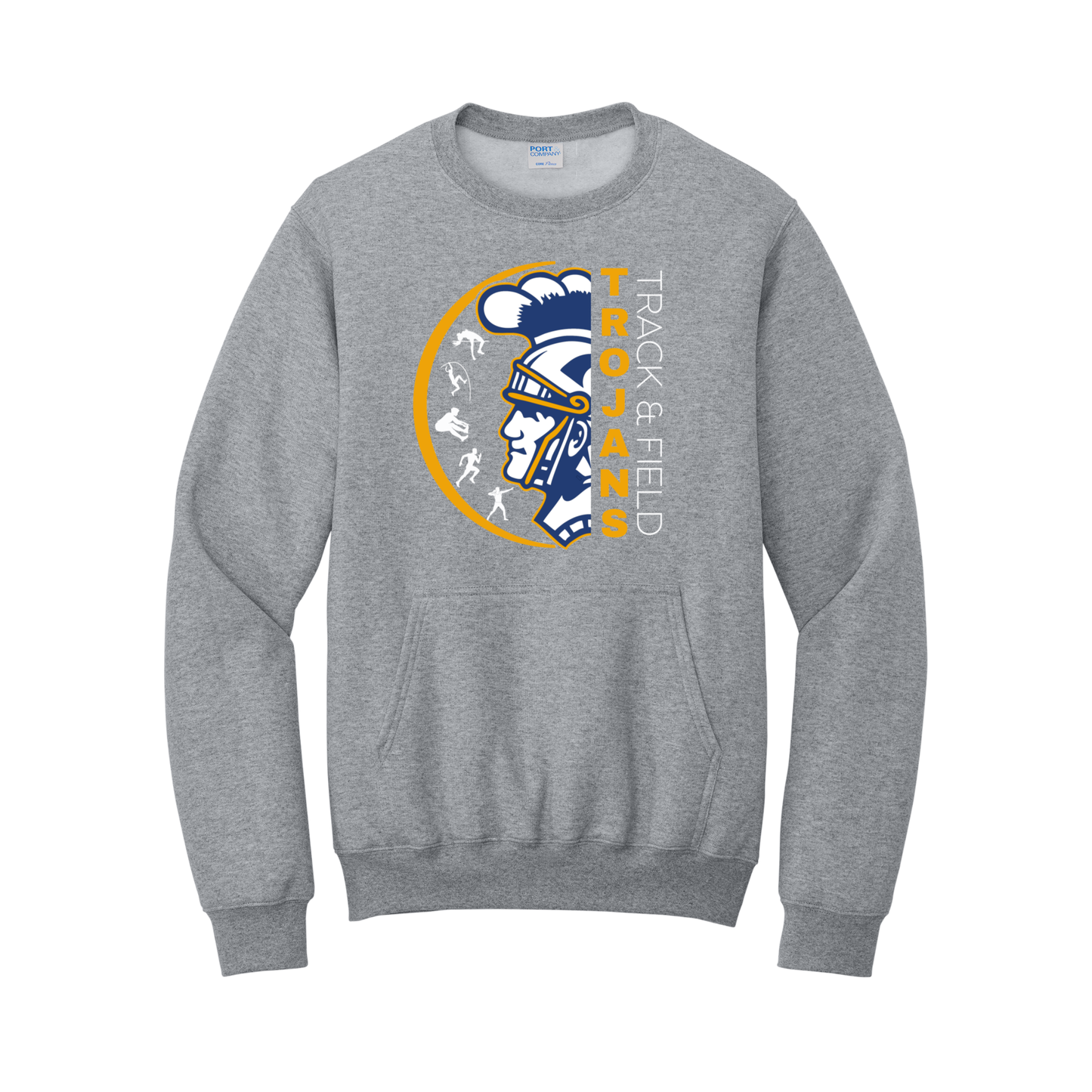 Madison Trojans Events Track and Field Pocket Crewneck