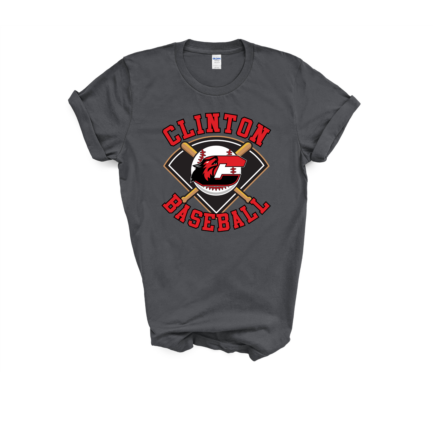 Clinton Redwolves Baseball T-Shirt