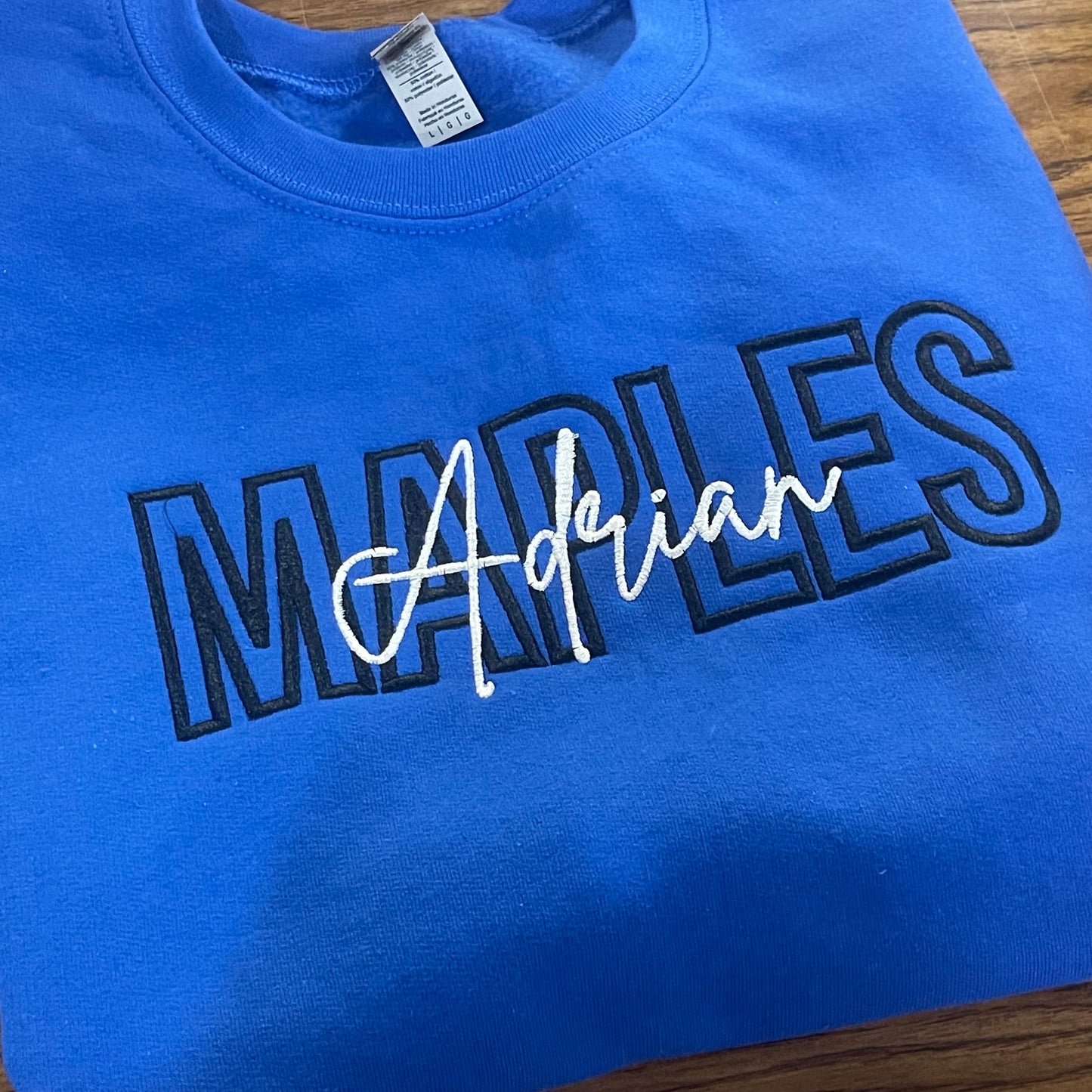 Embroidered School Spirit Sweatshirt