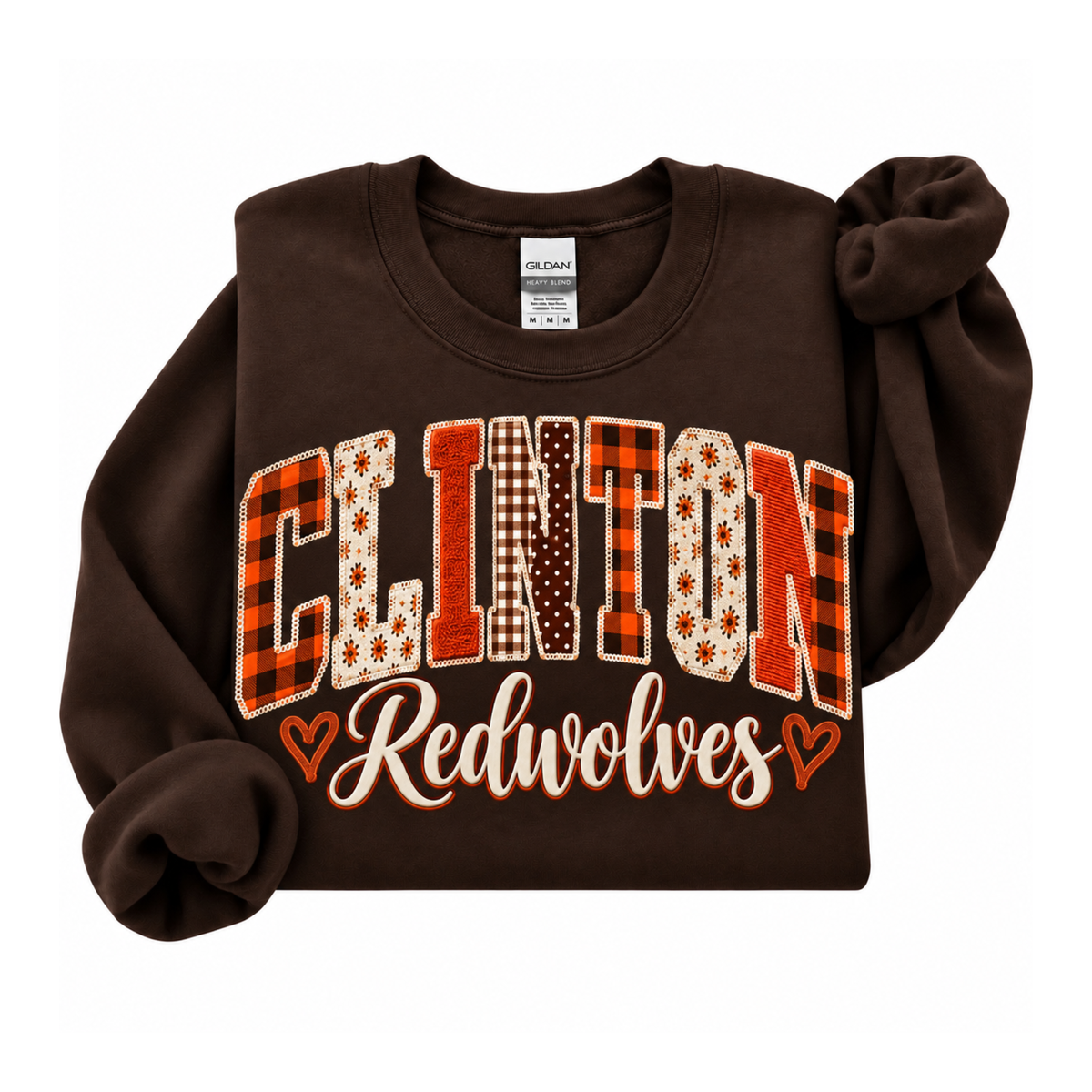 Clinton Redwolves Fall Vibes Printed Sweatshirt