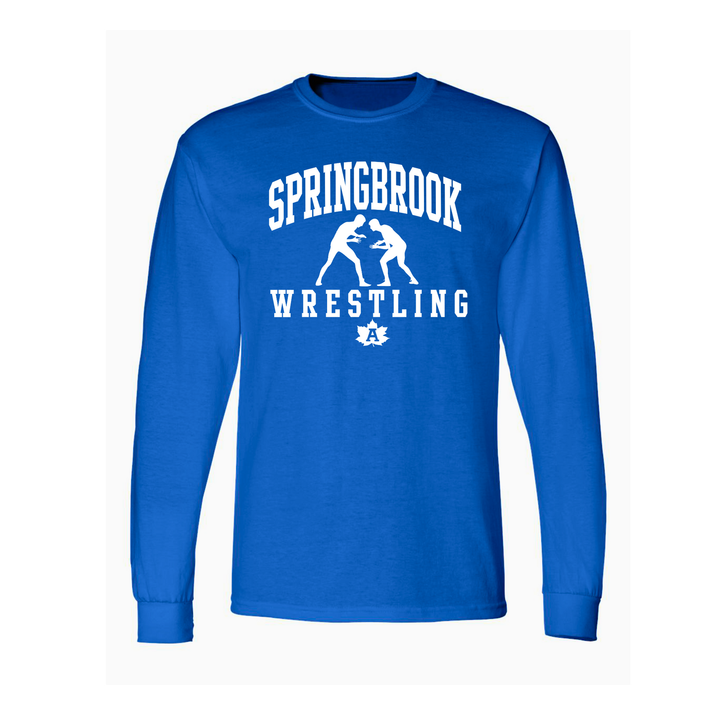 Springbrook Wrestling Long sleeve T-Shirt with Name on the Back