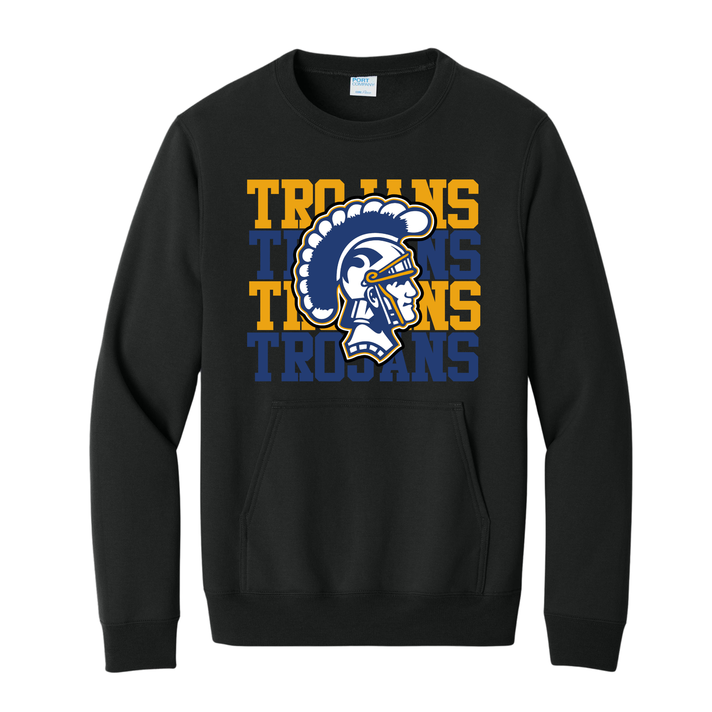 Madison Trojans Logo Drop Pocket Crewneck Sweatshirt