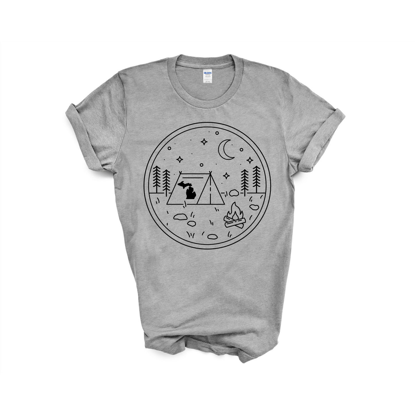 Michigan Wilderness Camping Adventure T-Shirt