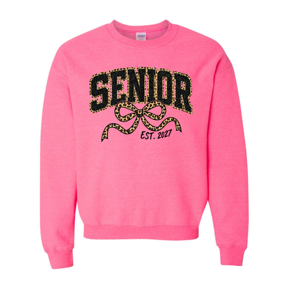Seniors Leopard Bow Sweatshirt