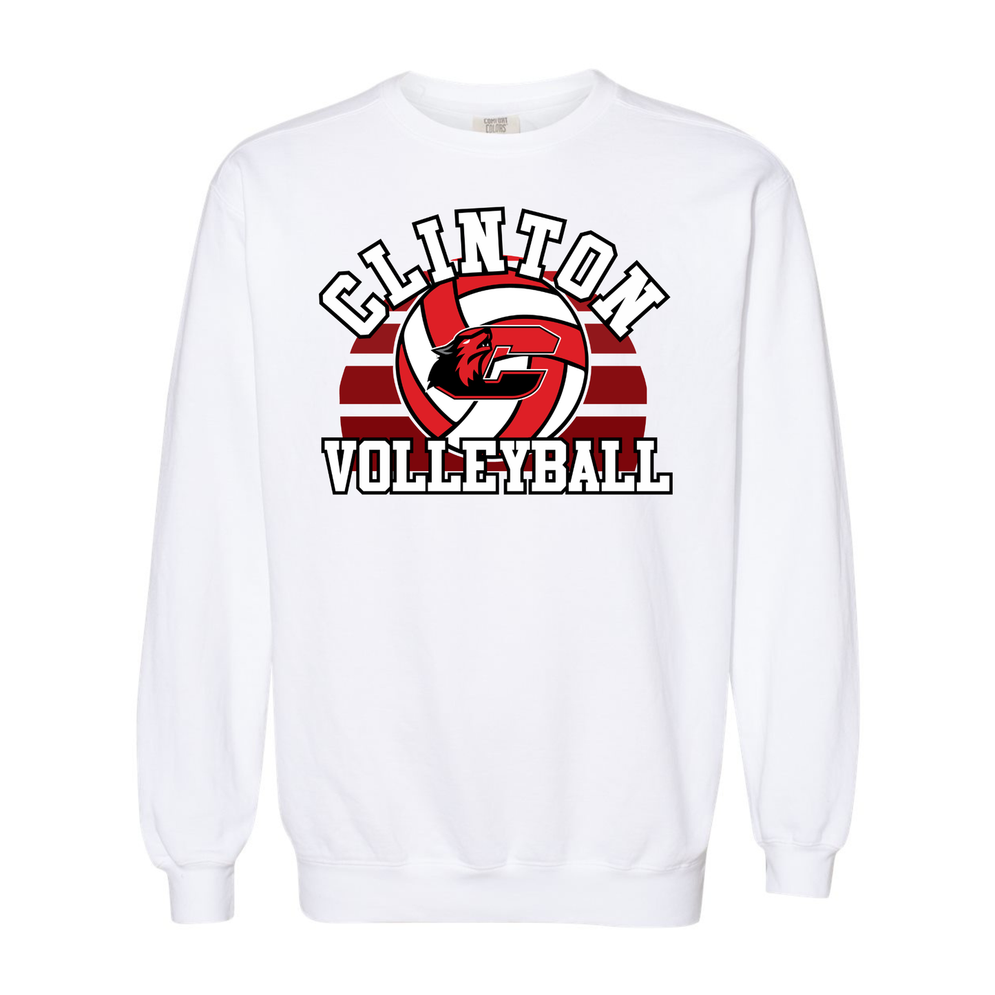 Comfort Colors Clinton Redwolves Volleyball Sweatshirt