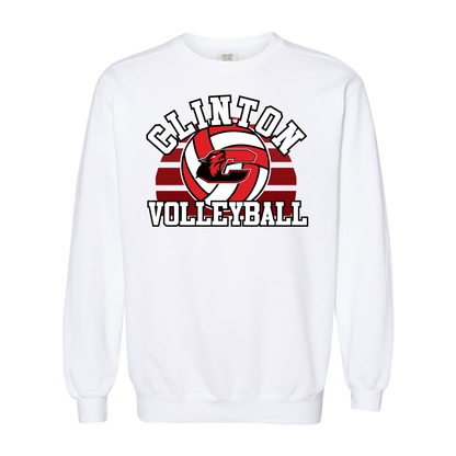 Comfort Colors Clinton Redwolves Volleyball Sweatshirt