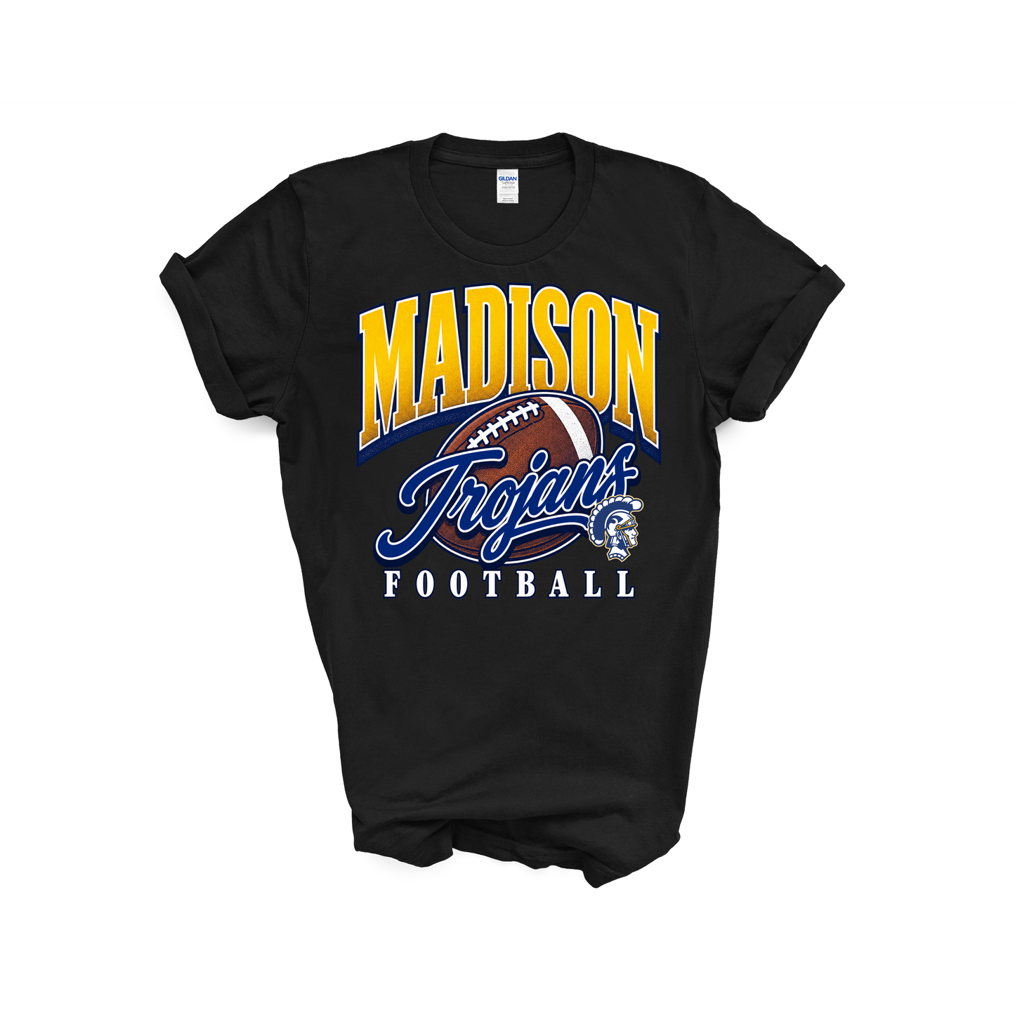 Madison Trojans Football Retro Oversize Print T-Shirt