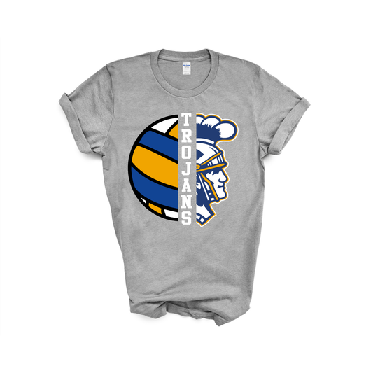 Madison Trojans Volleyball Split Logo T-shirt