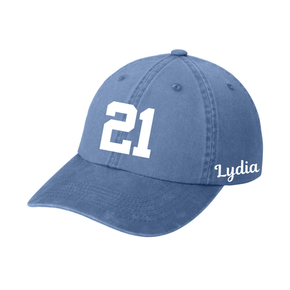 Embroidered Name and Number Hat