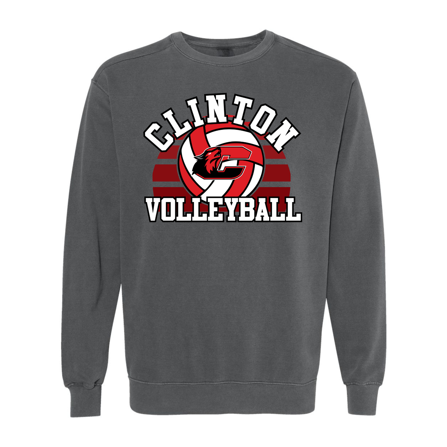 Comfort Colors Clinton Redwolves Volleyball Sweatshirt