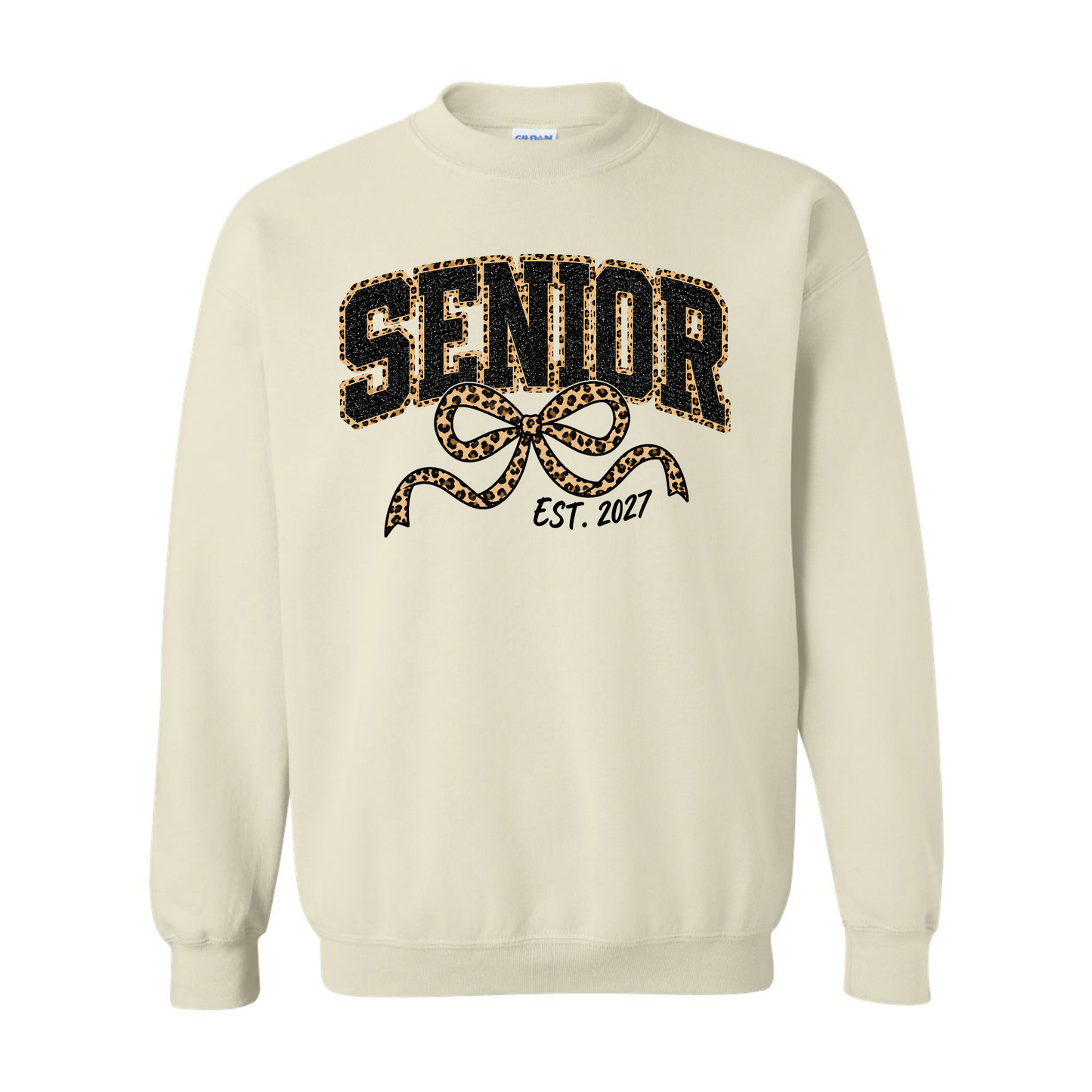 Seniors Leopard Bow Sweatshirt