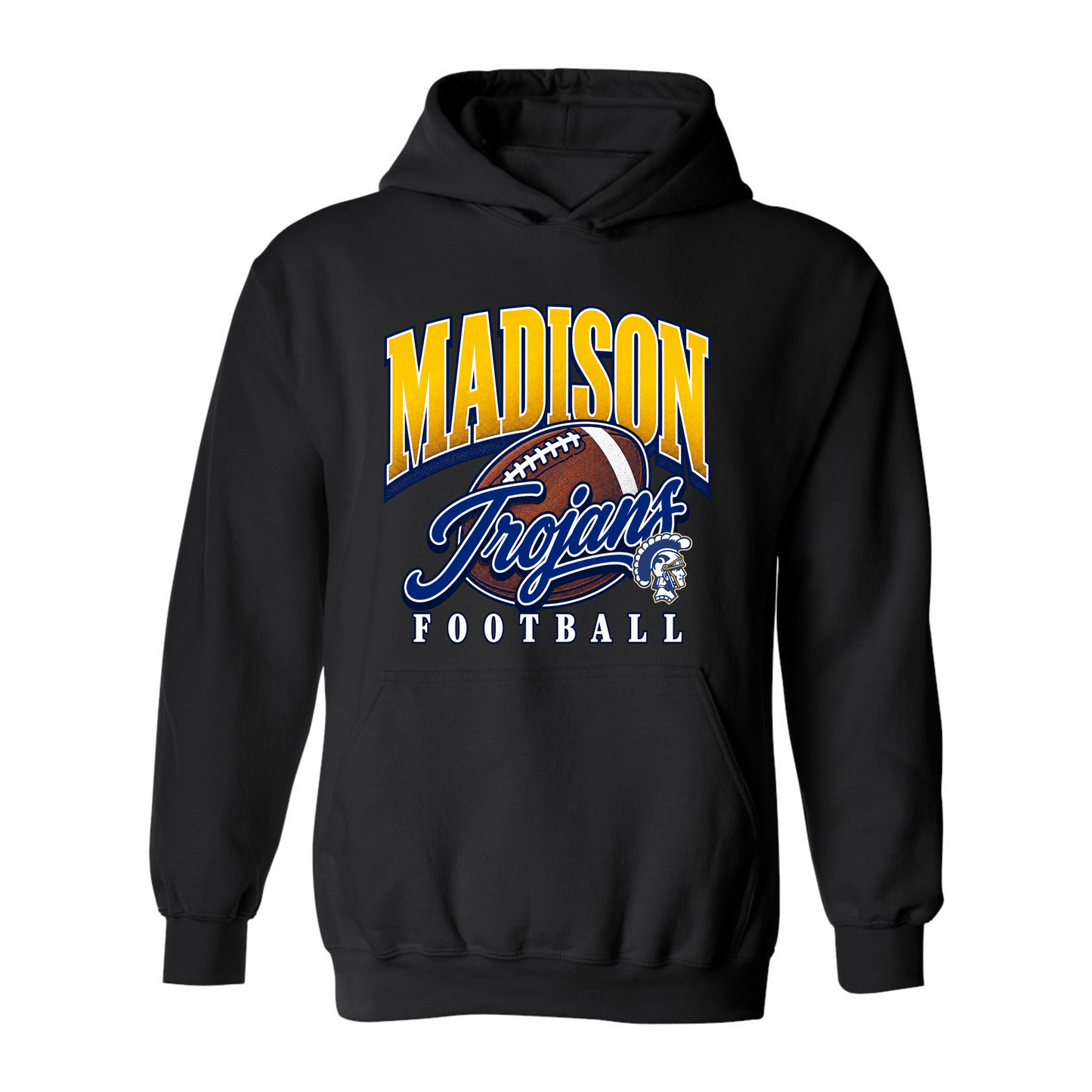 Madison Trojans Retro Football Hoodie with Oversized print