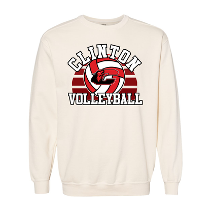 Comfort Colors Clinton Redwolves Volleyball Sweatshirt