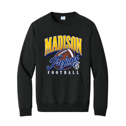 Madison Trojans Retro Football Pocket Crewneck with Oversized print