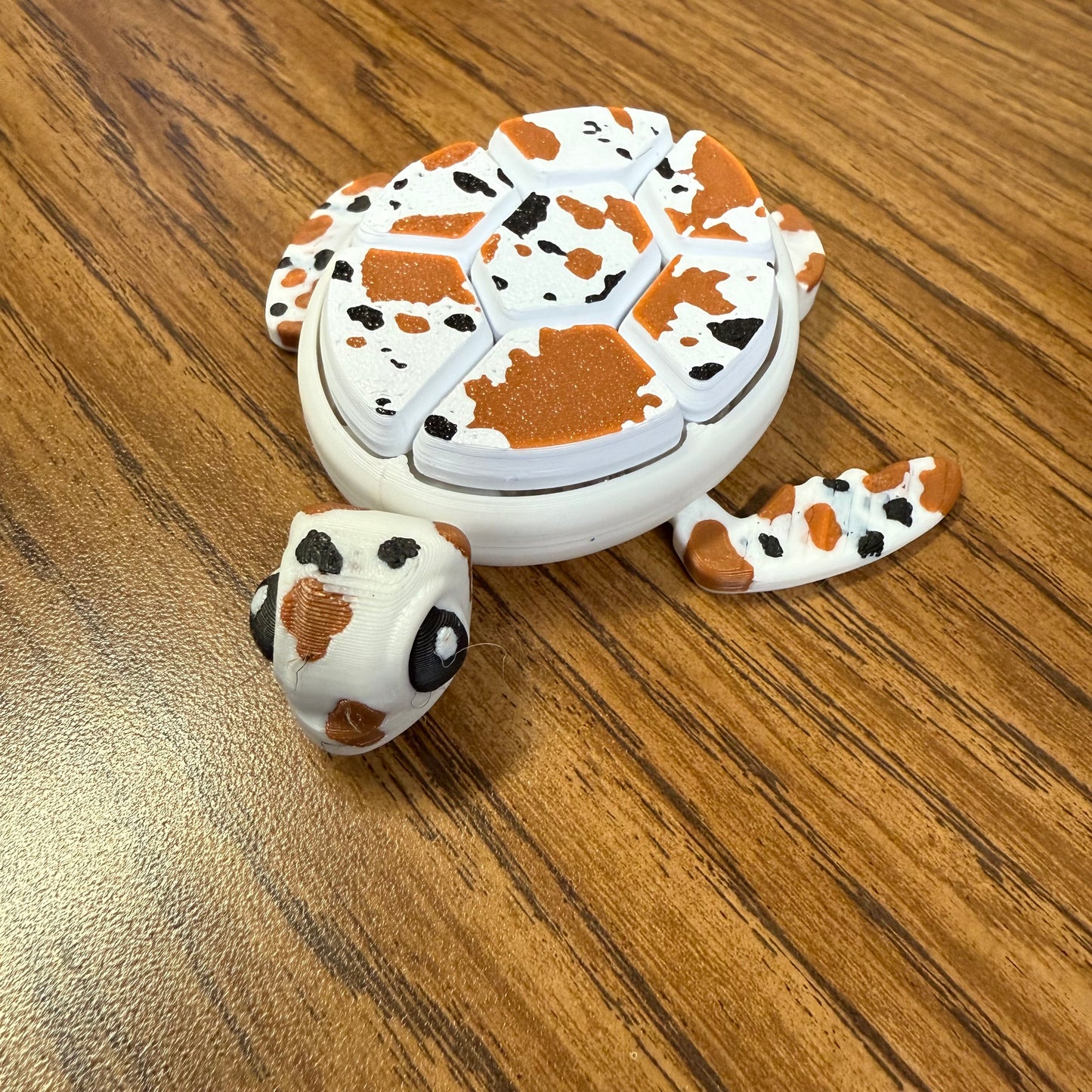 Cowhide Turtle 3D Print Click Fidget