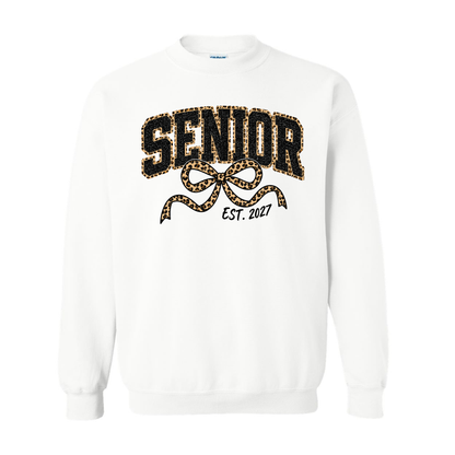 Seniors Leopard Bow Sweatshirt