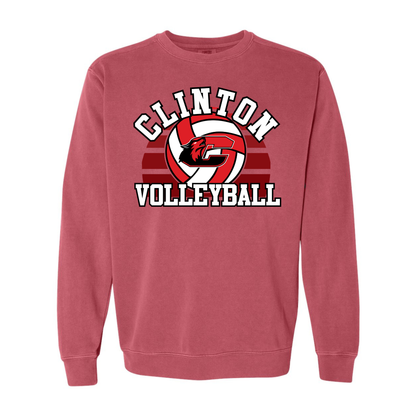 Comfort Colors Clinton Redwolves Volleyball Sweatshirt