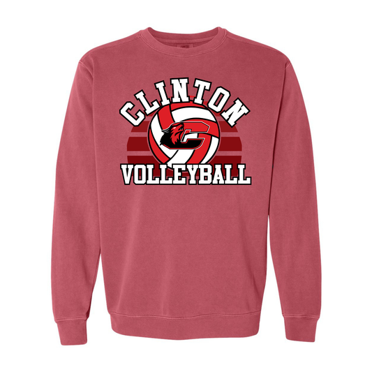 Comfort Colors Clinton Redwolves Volleyball Sweatshirt