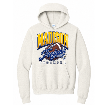 Madison Trojans Retro Football Hoodie with Oversized print