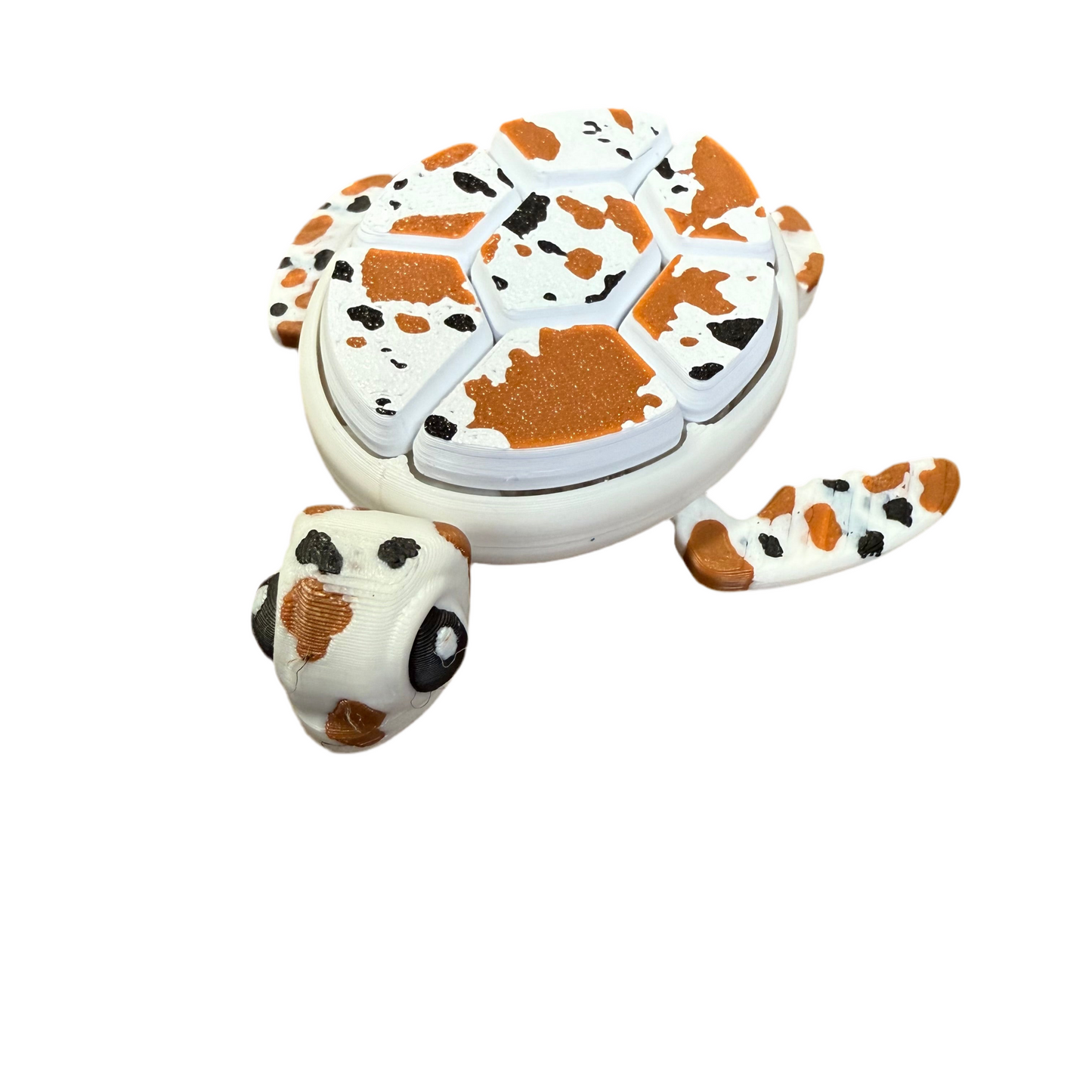 Cowhide Turtle 3D Print Click Fidget