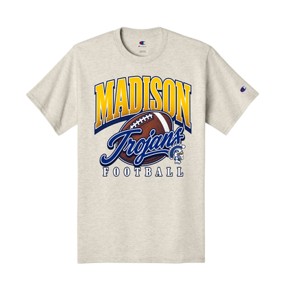 Madison Trojans Football Retro Oversize Print T-Shirt