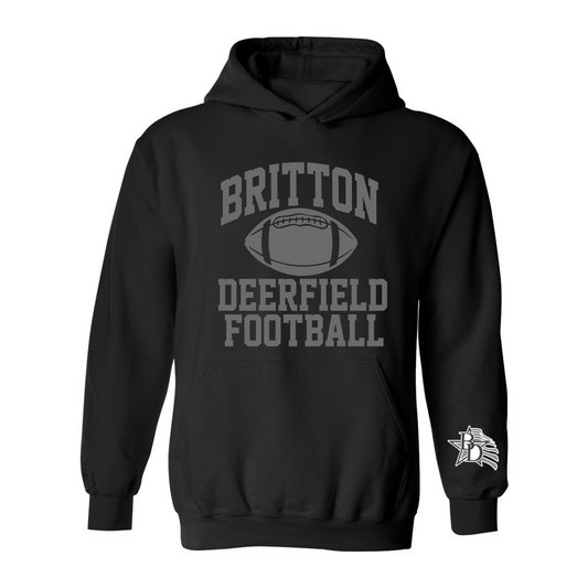 Britton Deerfield Football Dark Mode Hoodie of the Day w/Free T-Shirt