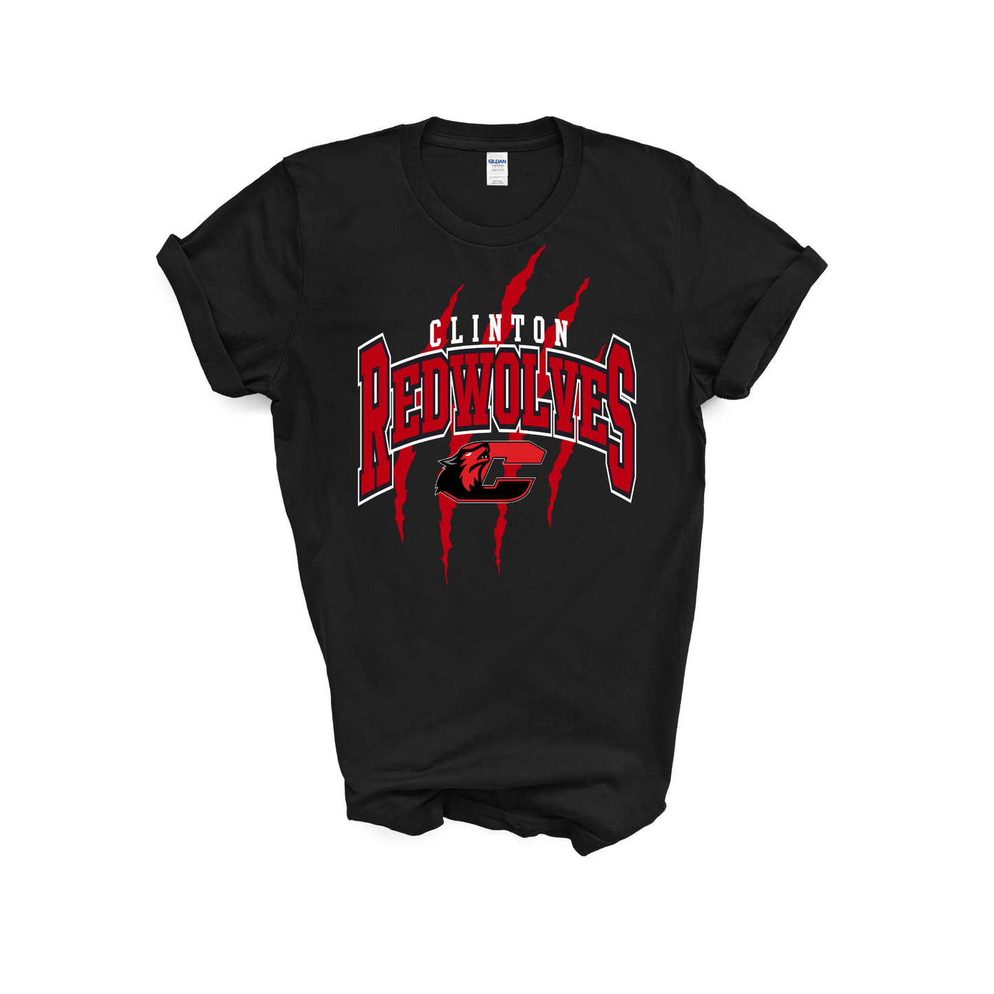 Clinton Redwolves Clawed T-Shirt