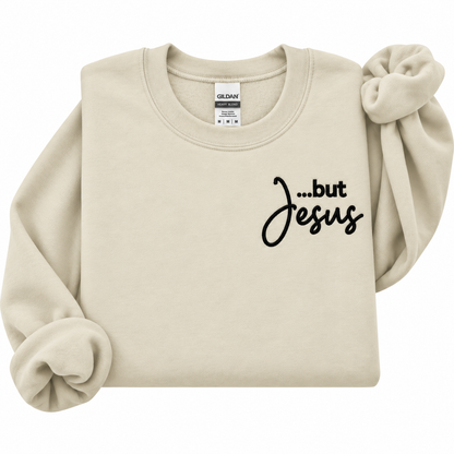 But JESUS embroidered sweatshirt