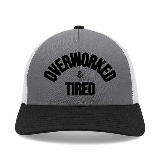 Overworked and Tired Embroidered Hat of the day