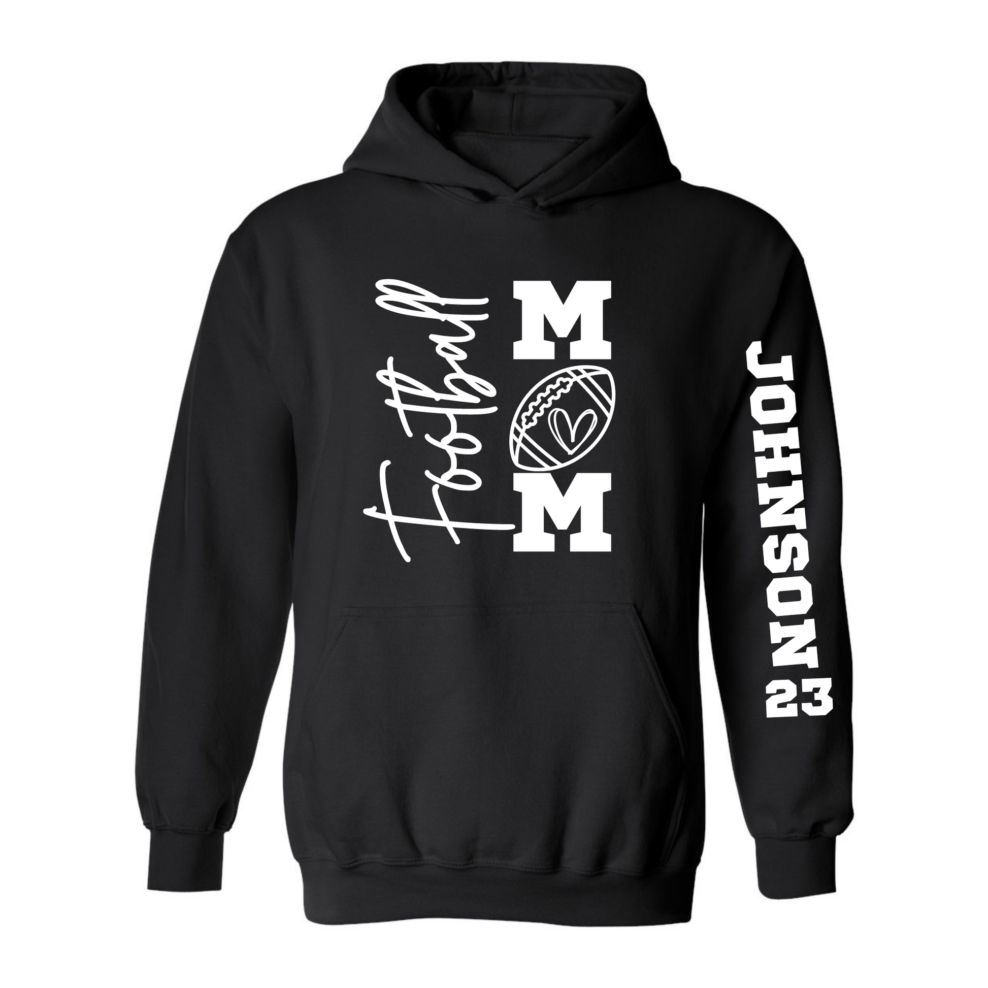 Football Mom Hoodie with Custom Name