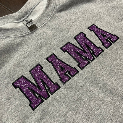 Mama Glitter Embroidered Sweatshirt