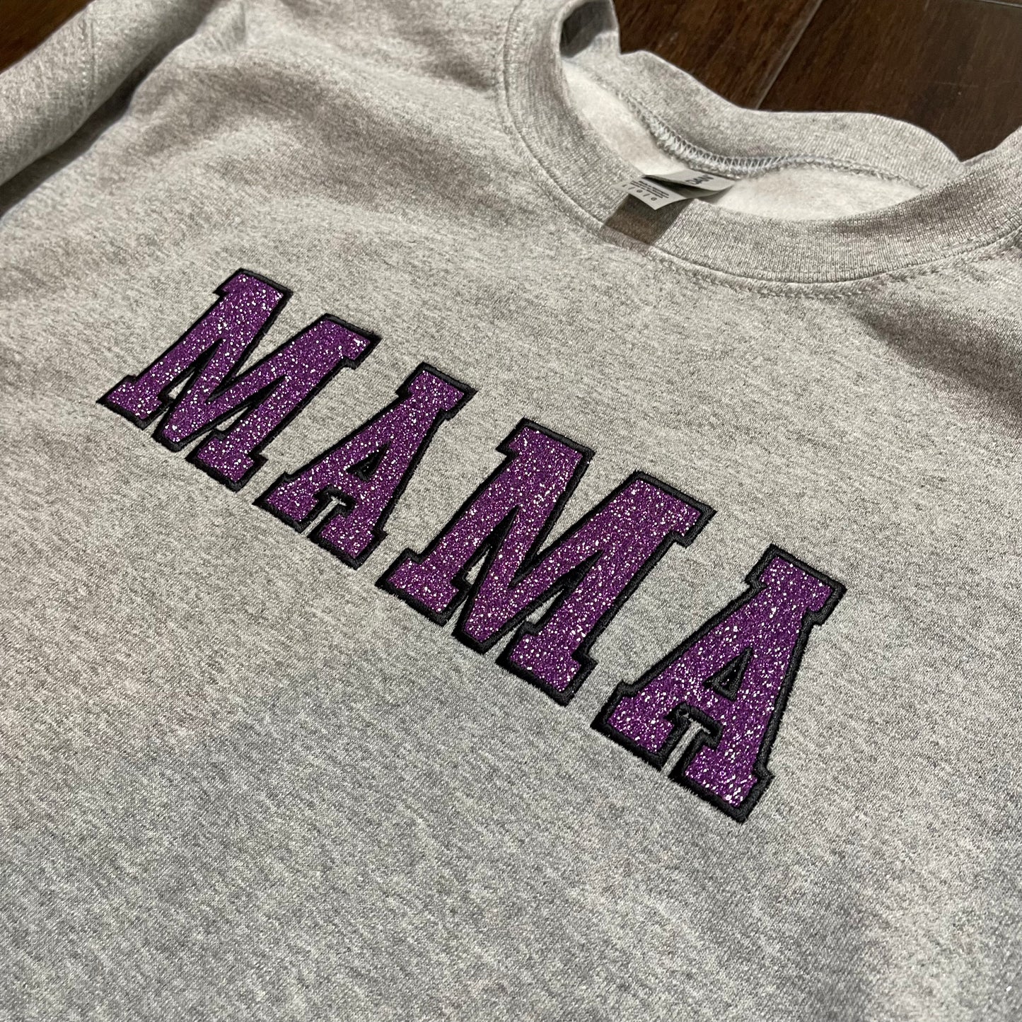 Mama Glitter Embroidered Sweatshirt