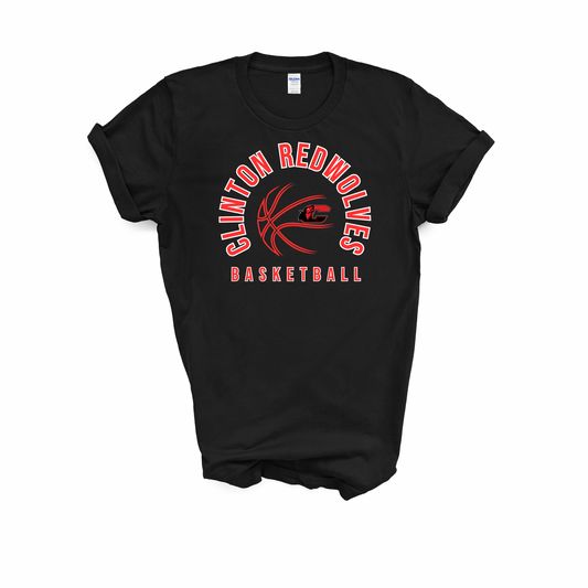 Clinton Redwolves Basketball T-Shirt