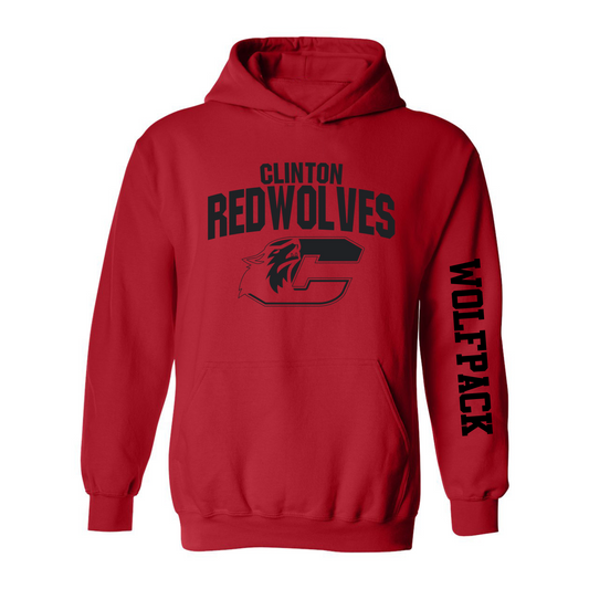 Red Clinton Wolfpack Hoodie