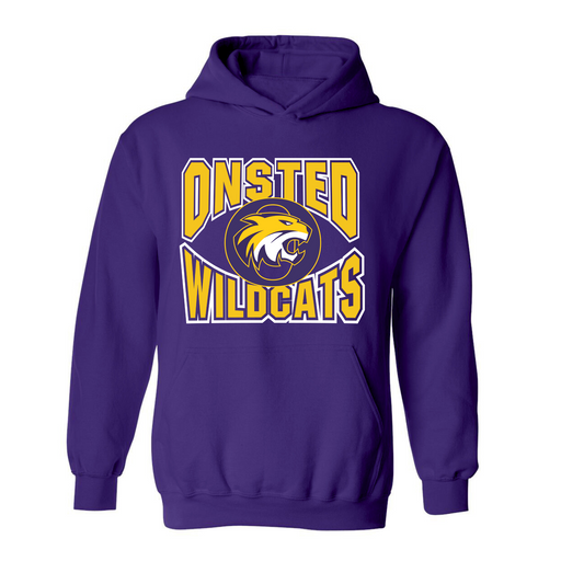 Onsted Wildcats Arch Logo Hoodie of the Day W/Free T-Shirt