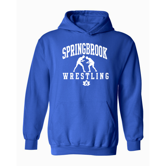 Springbrook Wrestling Hoodie with Name on Back