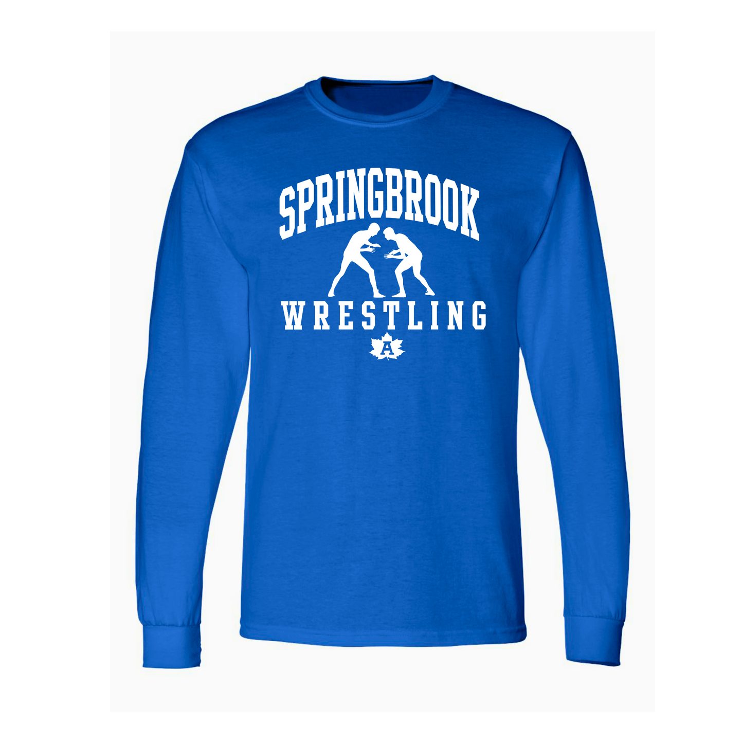 Springbrook Wrestling Long sleeve T-Shirt  with Name on the Back