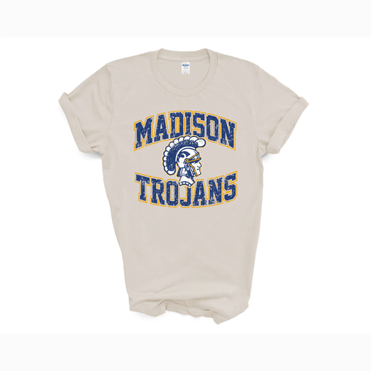 Madison Trojans Distress Print T-Shirt