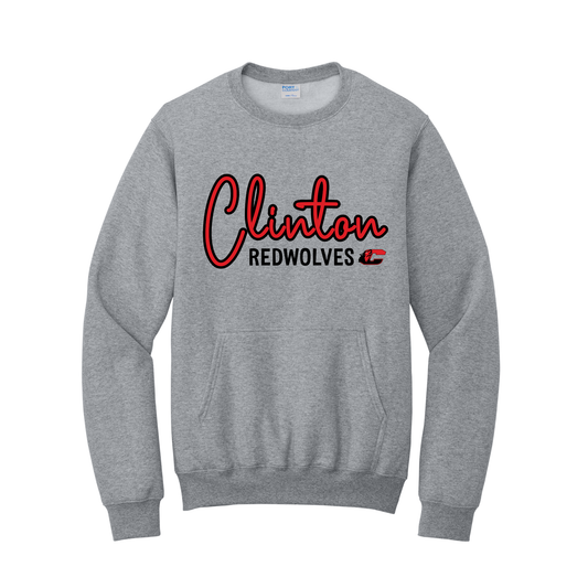Clinton Redwolves Pocket Crewneck