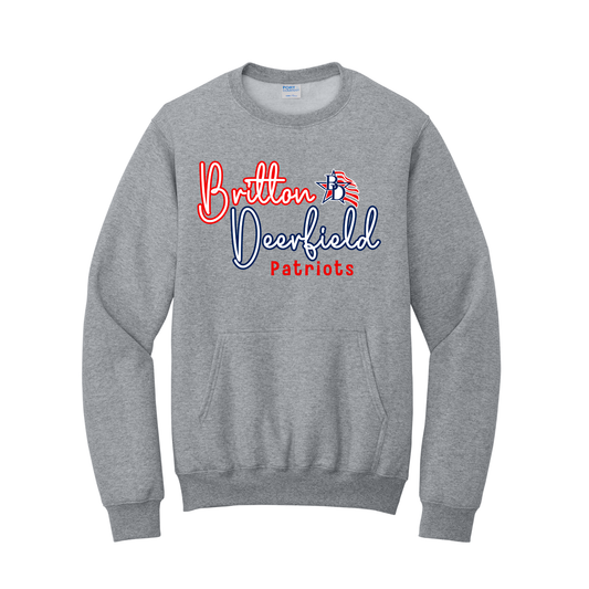Britton Deerfield Script Pocket Crewneck Sweatshirt