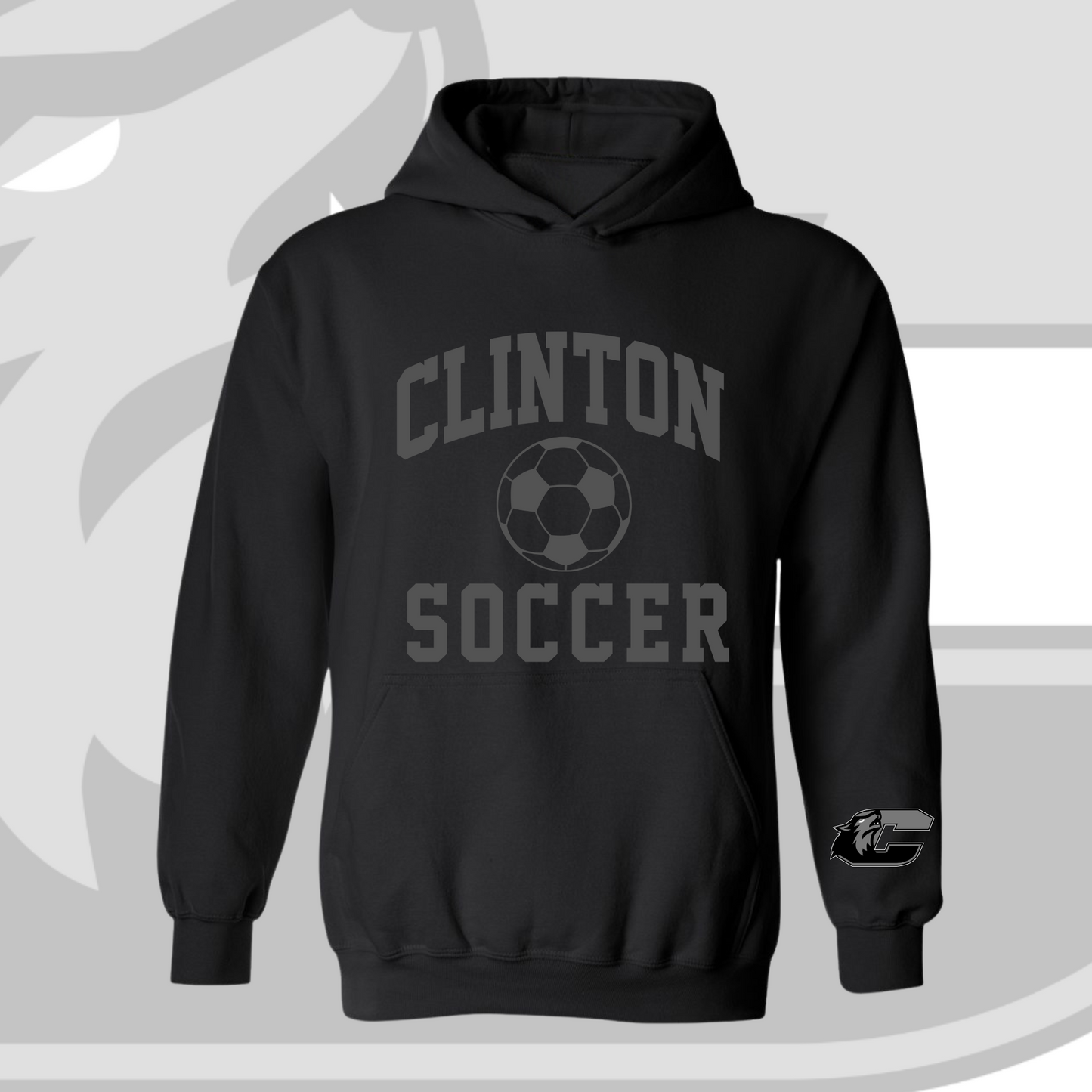 Clinton Soccer Dark Mode Hoodie  w/Free T-Shirt