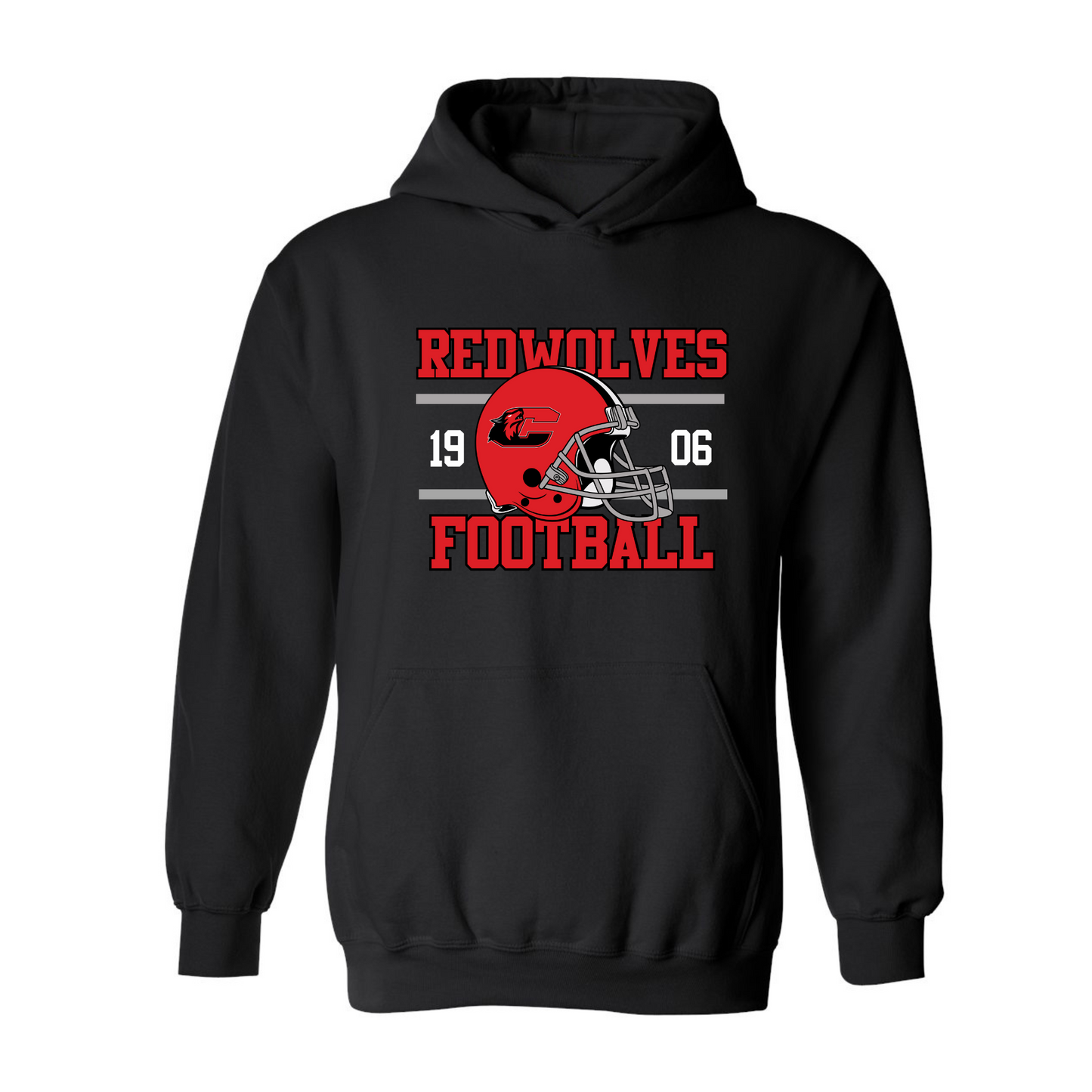 Clinton Redwolves Football Hoodie