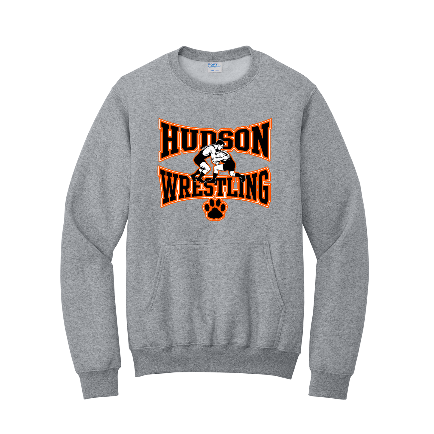 Hudson Tigers Wrestling Pocket Crewneck