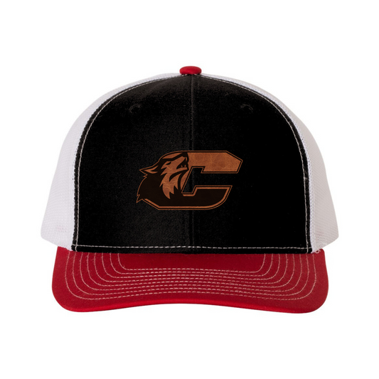 Clinton Redwolves Leather Patch Hat