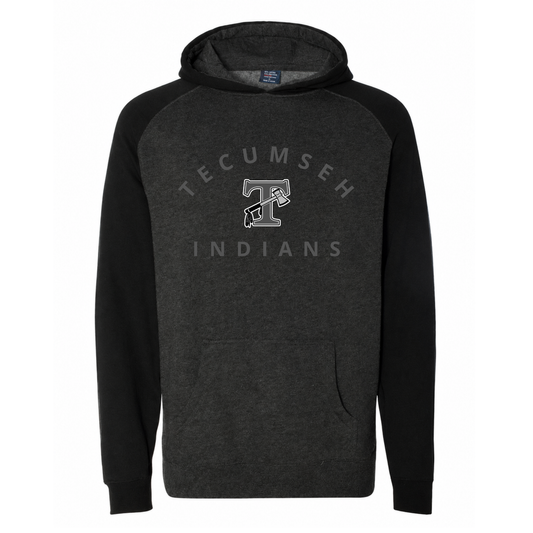 Dark Mode Tecumseh Indians Raglan Hoodie