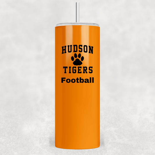 20oz Hudson Tigers Football Tumbler